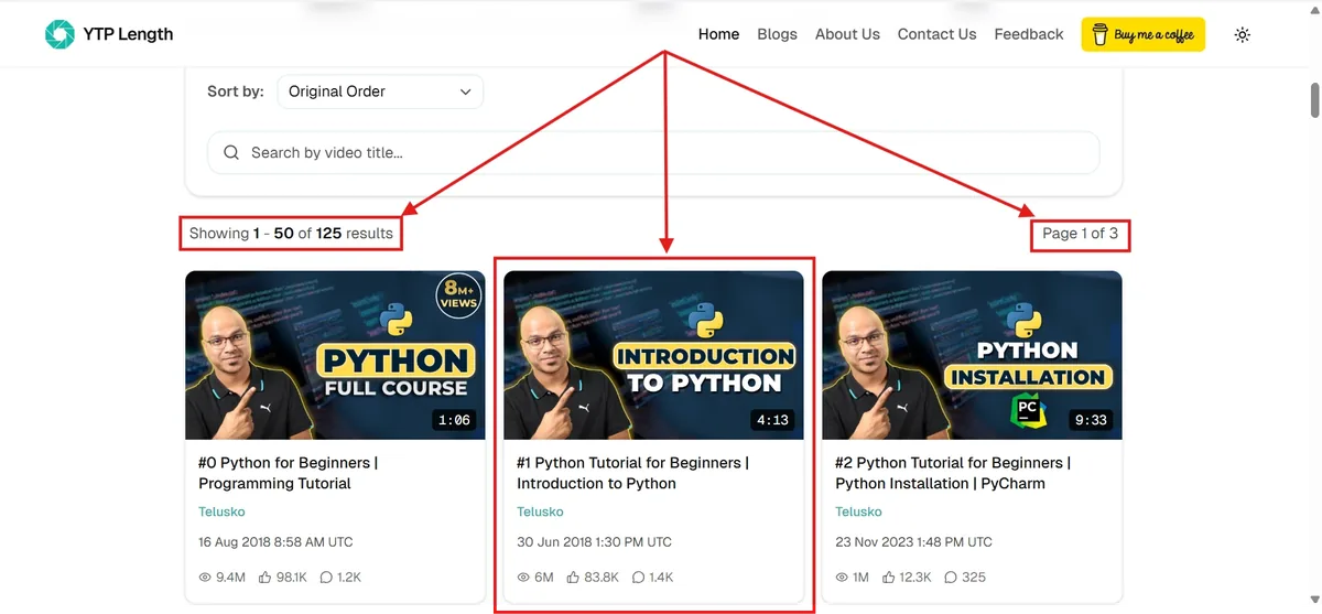 View video result cards