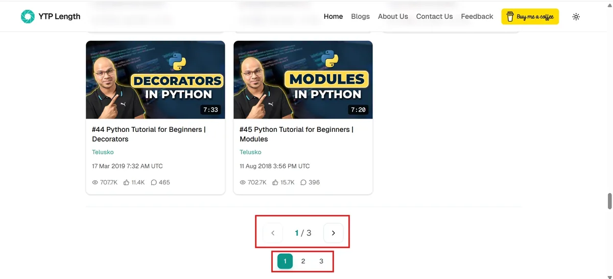 Use pagination controls